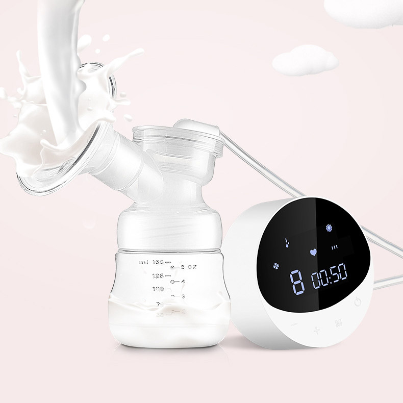 Großes rundes Modell einer elektrischen Milchpumpe, beidseitig